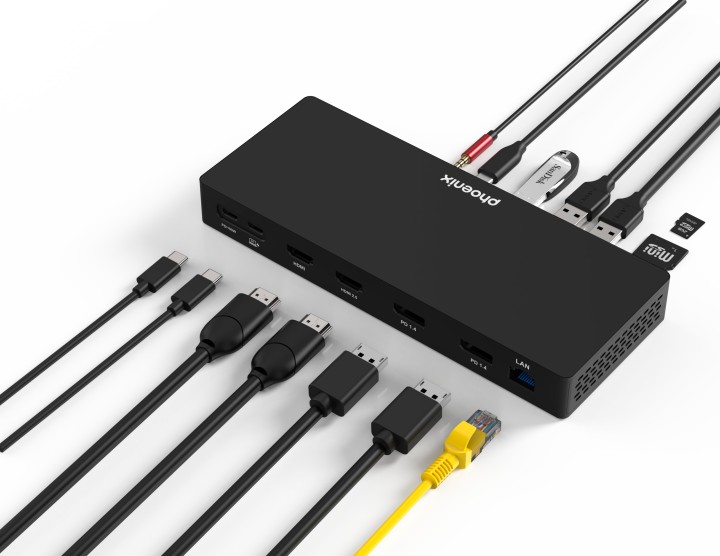 phoenix technologies hub phoenix tipo c docking station 14 en 1 pd 100w para portatil