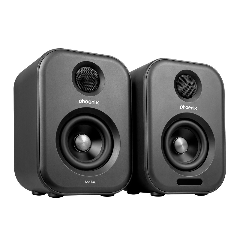 phoenix technologies altavoces de estudio phoenix sonika 50w con bluetooth jack usb para ordenador