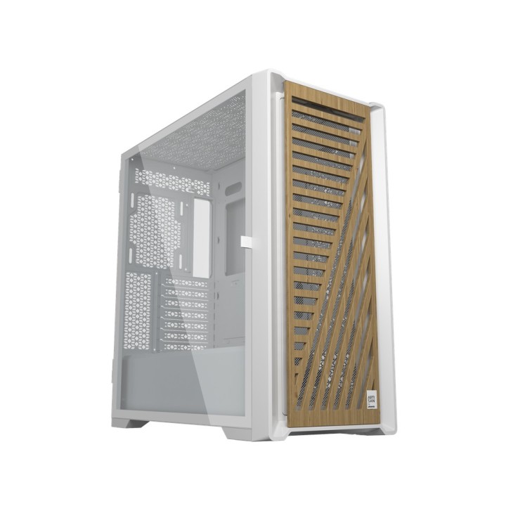 phoenix technologies caja phoenix artisan noble blanca con frontal de madera atx cristal templado ga