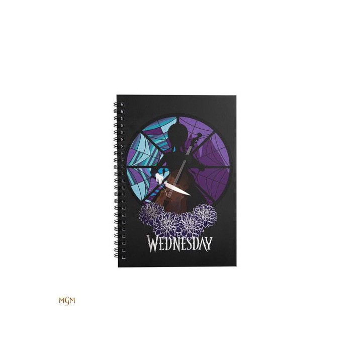 cuaderno wednesday con cello 14,5x21 cm cinereplicas cr5174