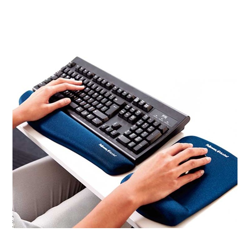 reposamunecas fellowes foam fusion azul