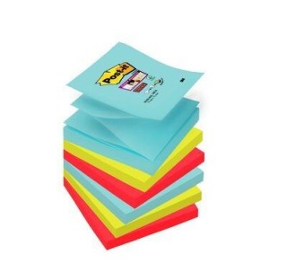 post-it pack 6 blocs 90 hojas z-notes adhesivas 76x76mm super sticky coleccion cosmic r330-6ss-cos p