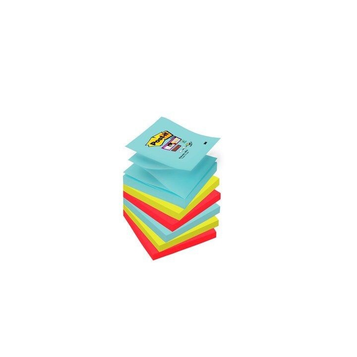 post-it pack 6 blocs 90 hojas z-notes adhesivas 76x76mm super sticky coleccion cosmic r330-6ss-cos p
