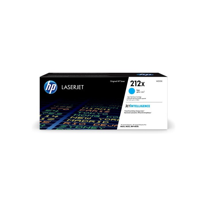 hp hp cartucho de toner original laserjet 212x cian de alta capacidad