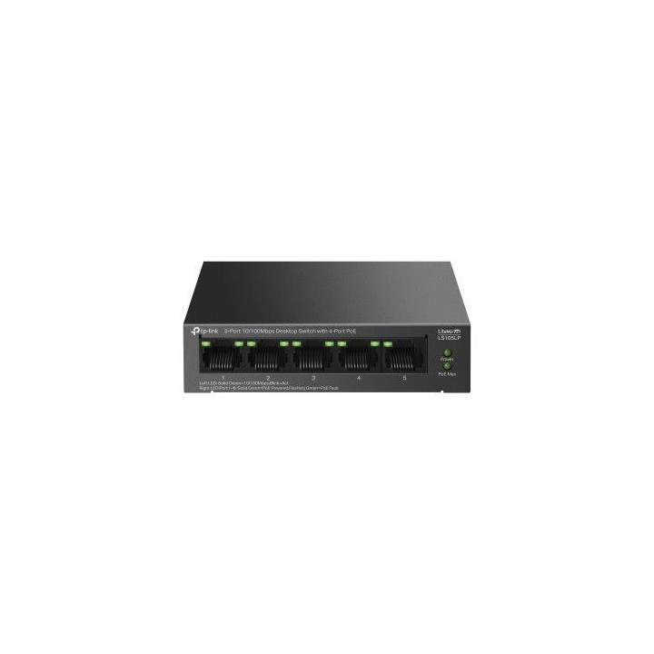 tp-link litewave ls105p no administrado fast ethernet (10/100) energia sobre ethernet (poe) negro
