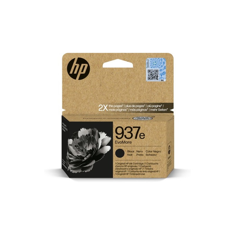 hp hp cartucho de tinta original evomore 937e negra