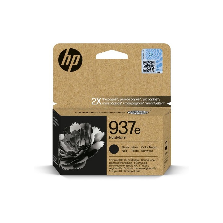hp hp cartucho de tinta original evomore 937e negra