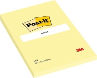 post-it blocs 100 hojas notas grandes adhesivas 101x152mm canary yellow 659 post-it 7100172752
