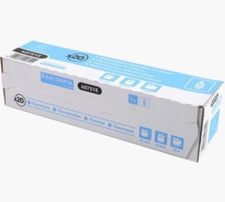 c. 20 ro papel termico exacompta 57x40mm s/bpa
