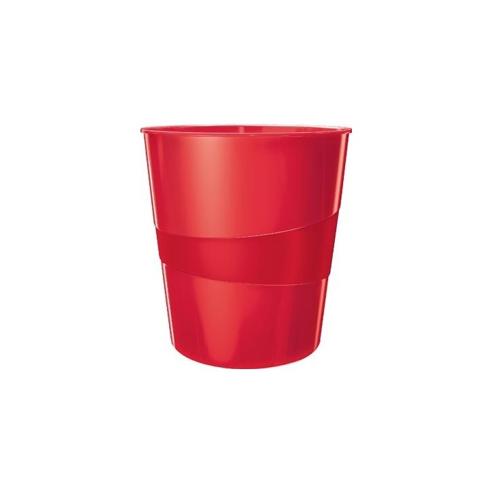 leitz papelera leitz wow capacidad 15 litros rojo leitz 52781026