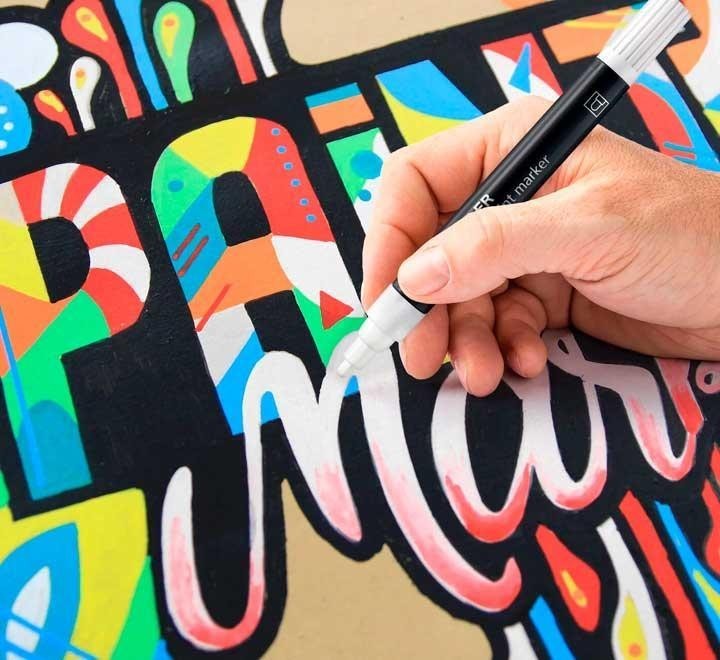 est. 6 rot staedtler lumocolor paint marker 349