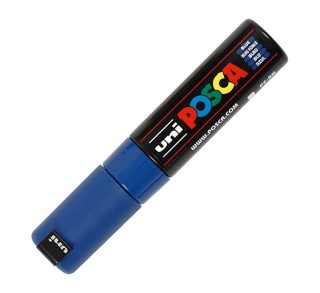 marcador uni-ball posca pc8k 8.0mm azul