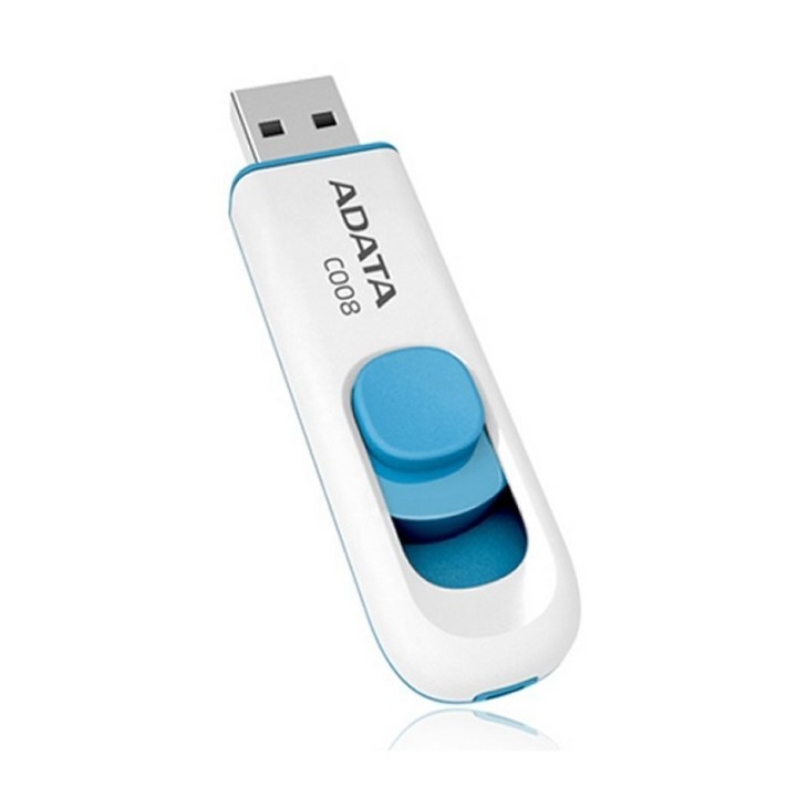 adata lapiz usb c008 32gb usb 2.0 blanco/azul