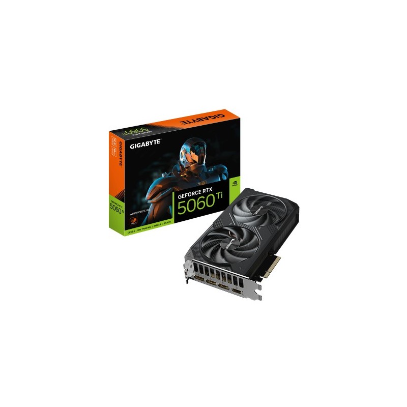 gigabyte gigabyte geforce rtx 5060 ti windforce 8g tarjeta grafica â 8 gb gddr7, 128 bits, pci-e 5