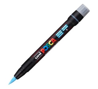 marcador uni posca pcf-350 pincel azul cl