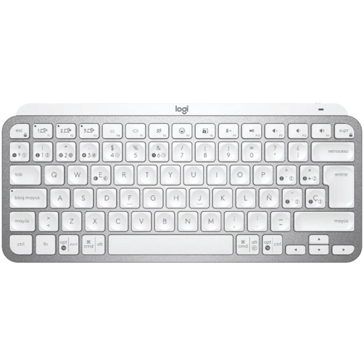 logitech teclado logitech mx keys gris palido wireless inalambrico qwerty espanol