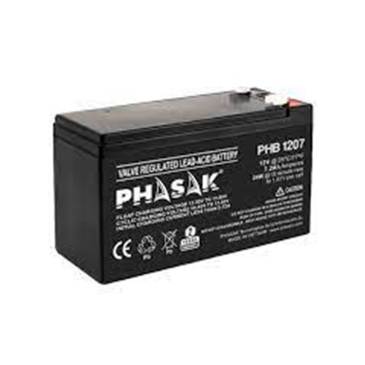 phasak bateria phasak phb 1207 compatible para sais 7Â´2ah 12v acido - plomo