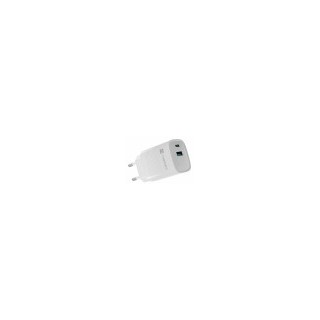 cargador natec ribera gan 30w pd3.0 qc3.0 1xusb-a + 1xusb-c blanco