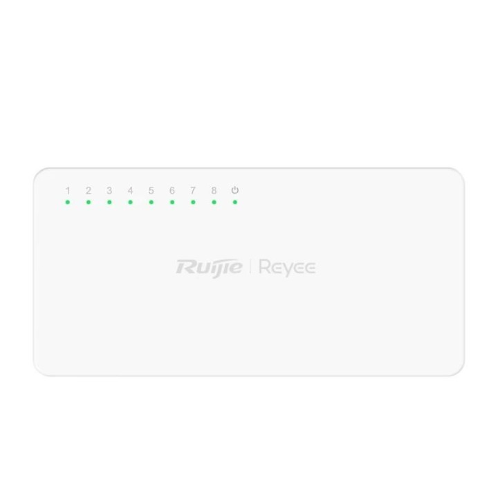 reyee unmanaged switch 8xgb rj45 plastic case