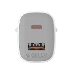 celly cargador gan  1usb 1usbc 35w wh