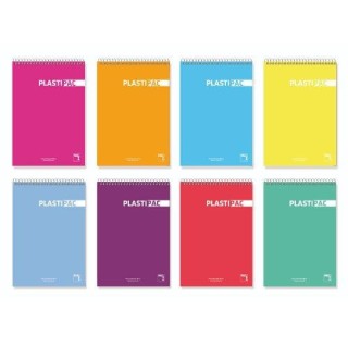 pacsa block serie plastipac bolsillo tapa polipropileno 90 grs. a-7  80 hojas cuadricula 5x5 surtido