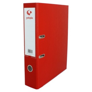 grafoplas archivador palanca 65 color rojo a4 lomo ancho 290x320x75 grafoplas 17269551  pack: 12 uni