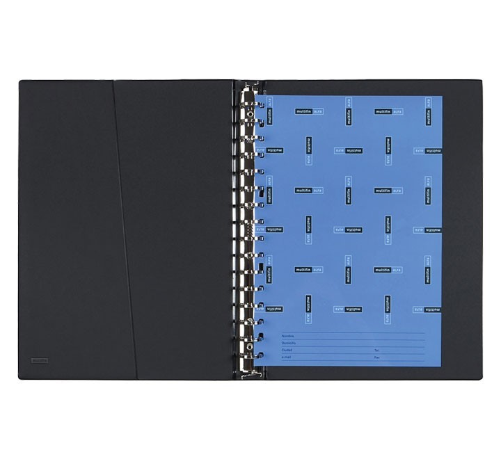 carp. multifin alfa 3005-m 16 anillas 25 mm pp neg