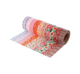 set 10 cinta washi tape innspiro serie floral stdo