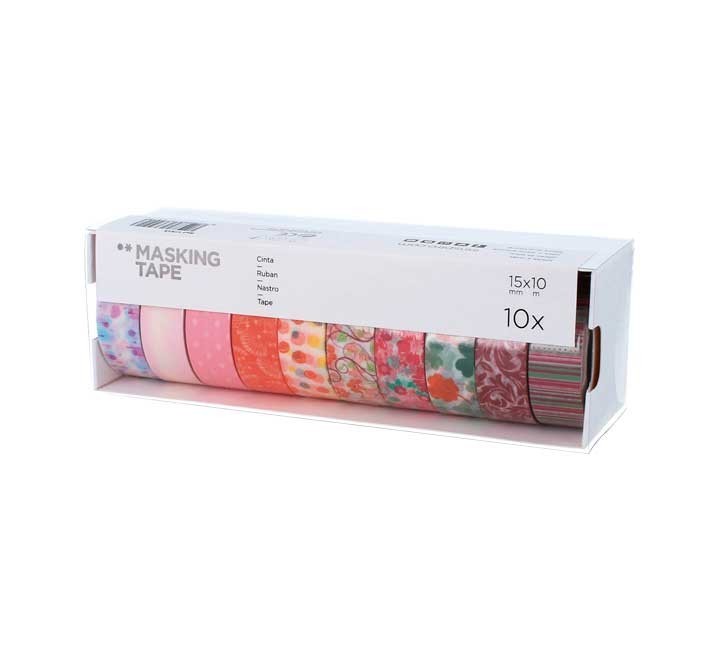 set 10 cinta washi tape innspiro serie floral stdo