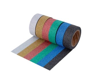set 6 cinta washi tape innspiro serie glitter stdo