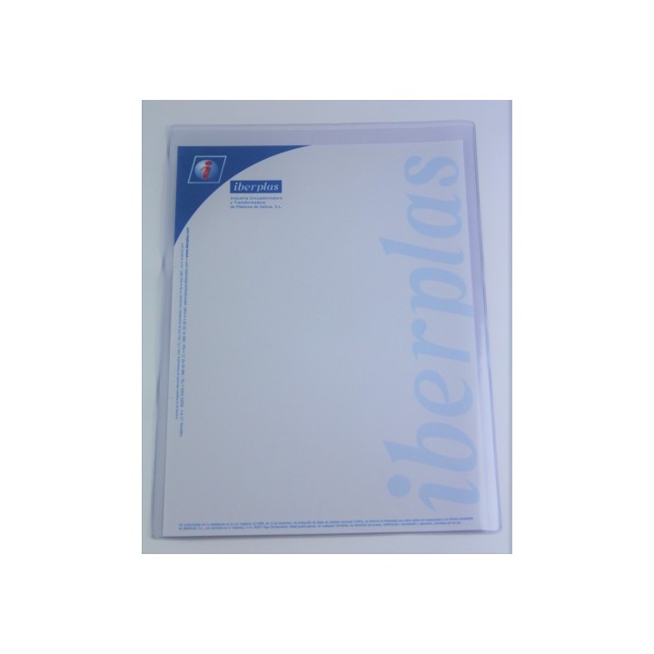 iberplas caja 50 fundas formato folio u portadocumentos  pvc cristal 150 micras iberplas 84q50