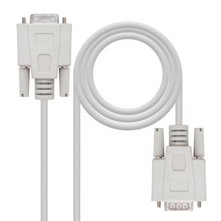 nanocable nanocable 10.14.0203 cable de serie beige 3 m db9