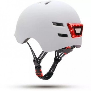 youin youin casco con led frontal y trasero blanco  (talla l)