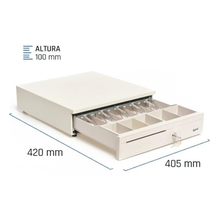 iggual cajon portamonedas iron-30w 42cm 5+5 blanco