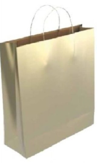 bismark bolsa papel con asas kraft oro m 27x12x37 cm bismark 329846  pack: 25 unidades