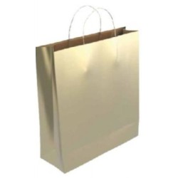 bismark bolsa papel con asas kraft oro m 27x12x37 cm bismark 329846  pack: 25 unidades