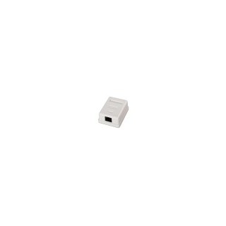 roseta de superficie aisens rj45 cat.6 utp 1 toma blanco