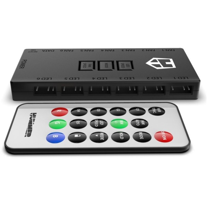 nox hummer r-hub controlador argb led/ref.