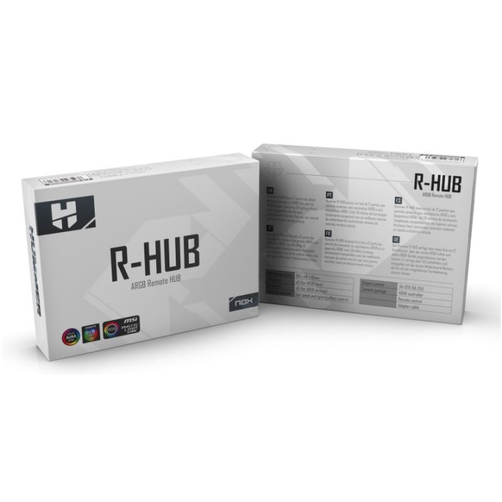 nox hummer r-hub controlador argb led/ref.