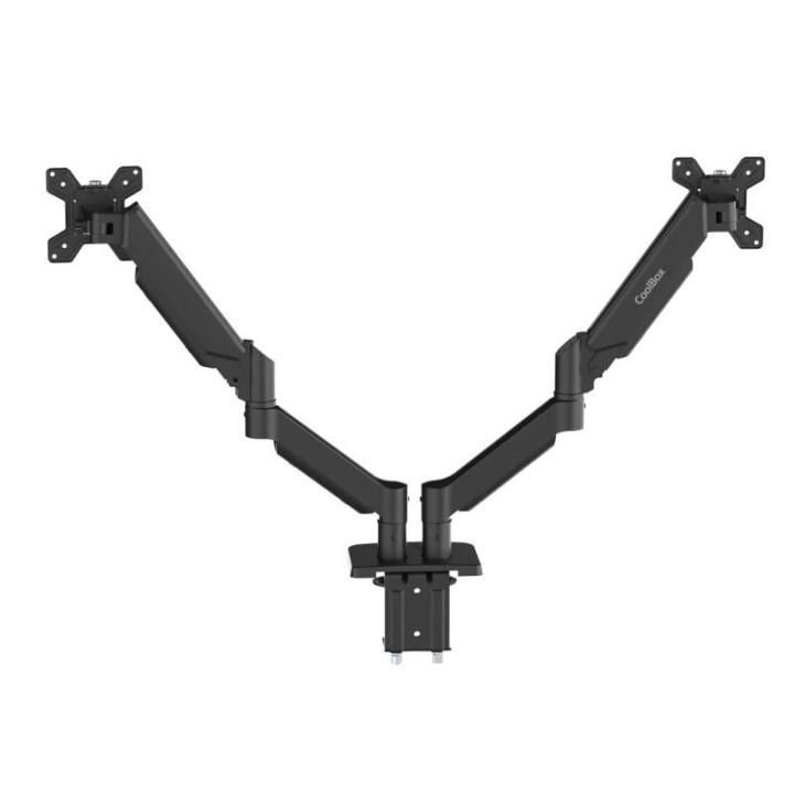 coolbox soporte dos monitores brazo neumatico