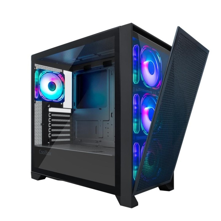 coolbox caja ordenador gaming coolbox ge2000 dualview argb atx