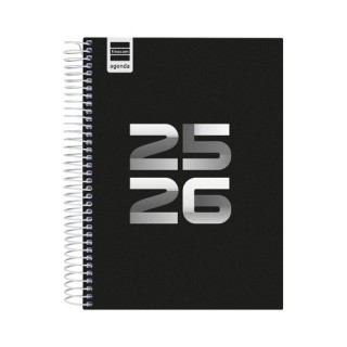 finocam agenda escolar 2025-2026 cool 4o 155x212 1dia pagina negro+ finocam 645060326