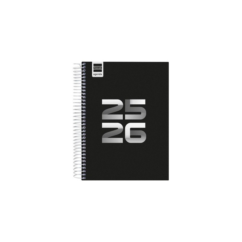 finocam agenda escolar 2025-2026 cool 4o 155x212 1dia pagina negro+ finocam 645060326