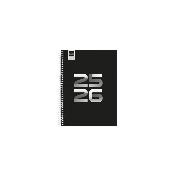 finocam agenda escolar 2025-2026 cool 4o 155x212 semana vista horizontal negro+ finocam 645040326