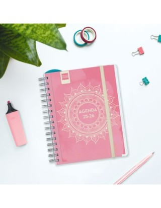 finocam agenda docente 2025-2026 magistral personalizable 4o 155x212 semana vista horizontal mandala