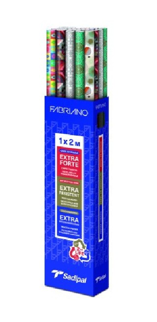 sadipal expositor 30 rollors papel de regalo everyday elegance gift 1x2 m 5 disenos surtidos fabrian