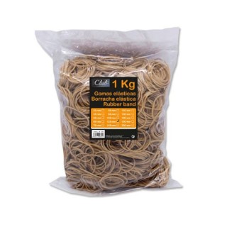 office club bolsa 1 kg. gomas elasticas no 120 de 12 cm. largo office club 300832