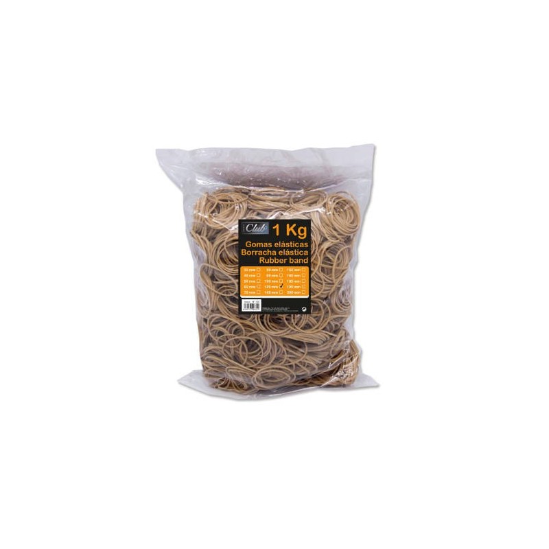 office club bolsa 1 kg. gomas elasticas no 120 de 12 cm. largo office club 300832