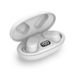 auriculares inalambricos cool feel white pantalla indicativa 25h batery sonido hi-fi tipo c