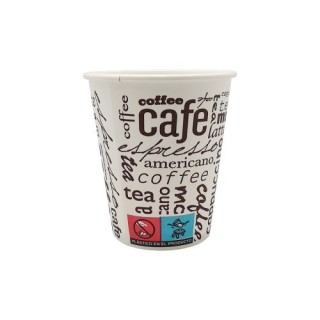 varios paquete 50 vasos carton compostable 200ml tecnopacking cu396